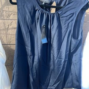 **** SOLD **** Jones New York NWT Sleeveless Dark Navy Blue Blouse Top Size 16